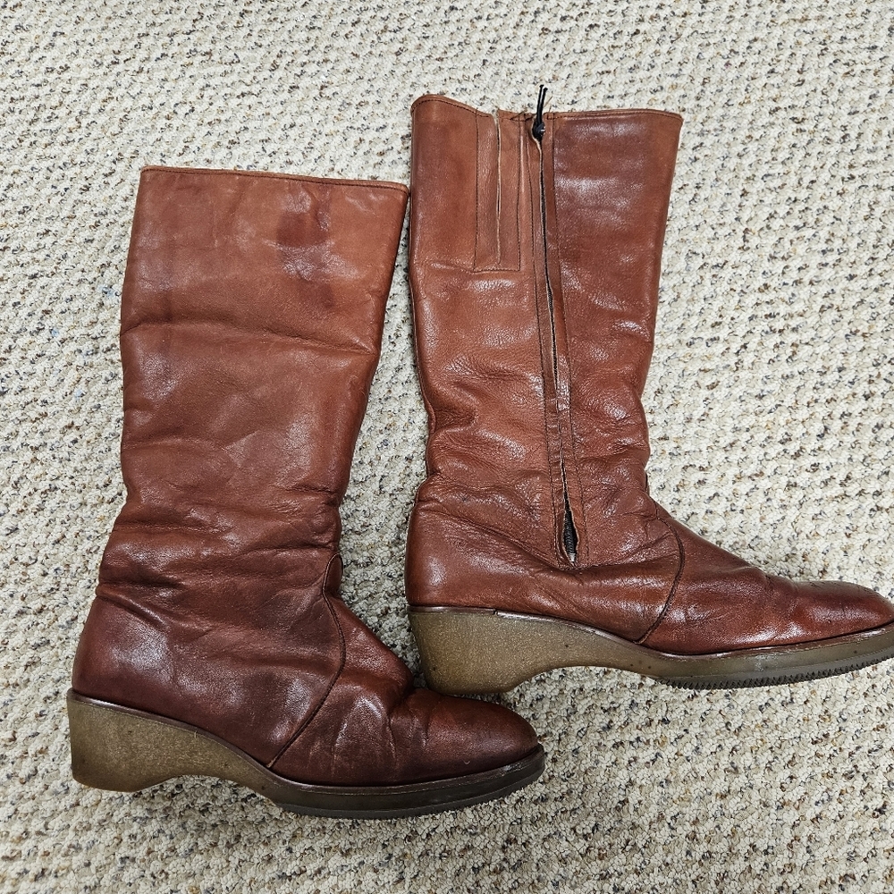 Winter Walkers By Mondl Lambs Wool Lined Winter Boots Size 9.5 Vintage‎ Brown